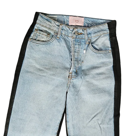 Revice Half Black Half Blue Straight Leg Jeans - Picture 3 of 8